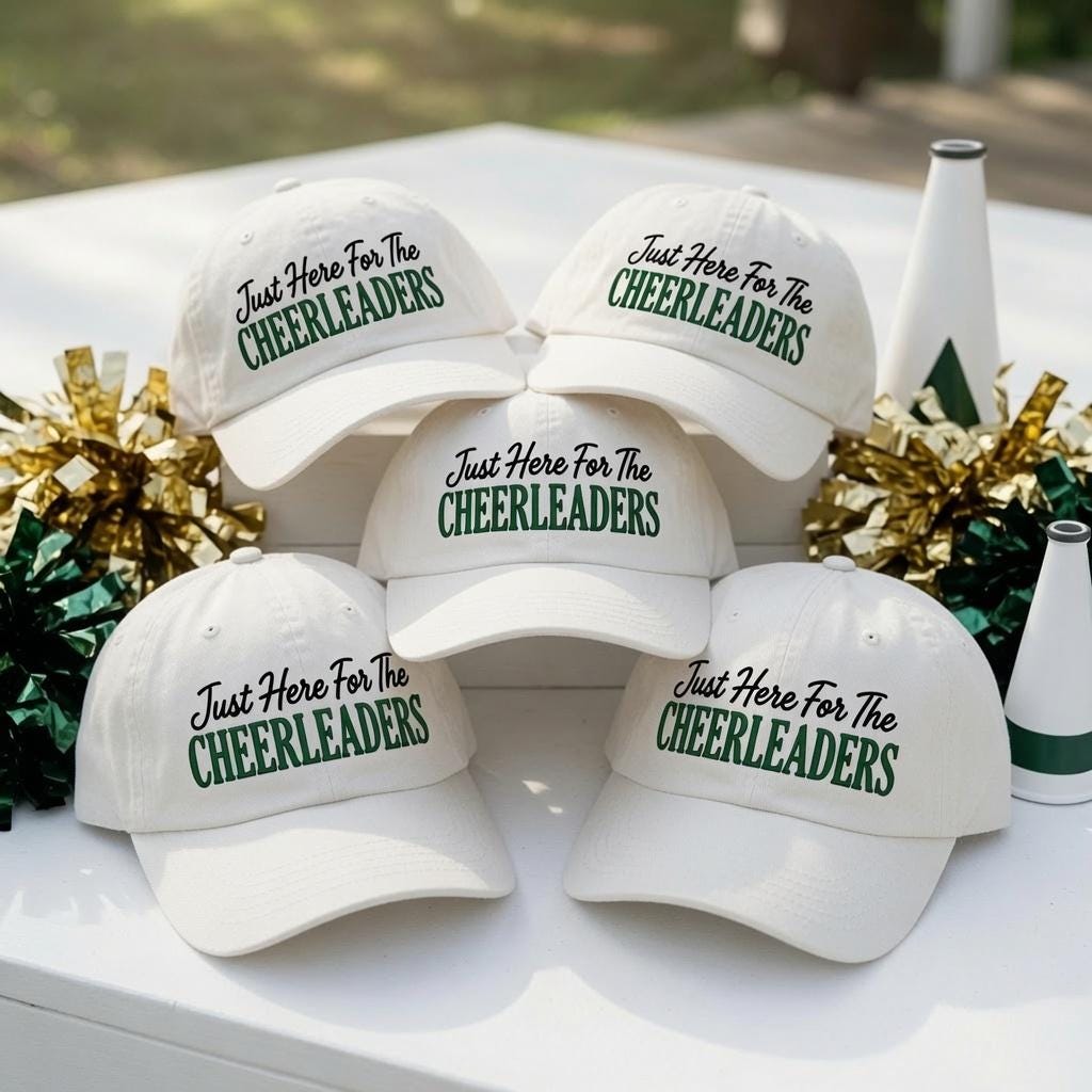 Custom Cheerleaders Embroidered Hat, Personalized Cheer Mom Baseball Cap, Cheer Team Game Day Dad Hat, High School Cheer Spirit Cap
