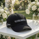 Custom Roman Numeral Date Embroidered Hat - Anniversary & Newlywed Couple Cap