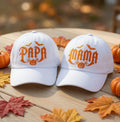 Halloween Mama & Papa Embroidered Hat - Spooky Pumpkin Fall Parent Cap