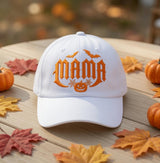 Halloween Mama & Papa Embroidered Hat - Spooky Pumpkin Fall Parent Cap