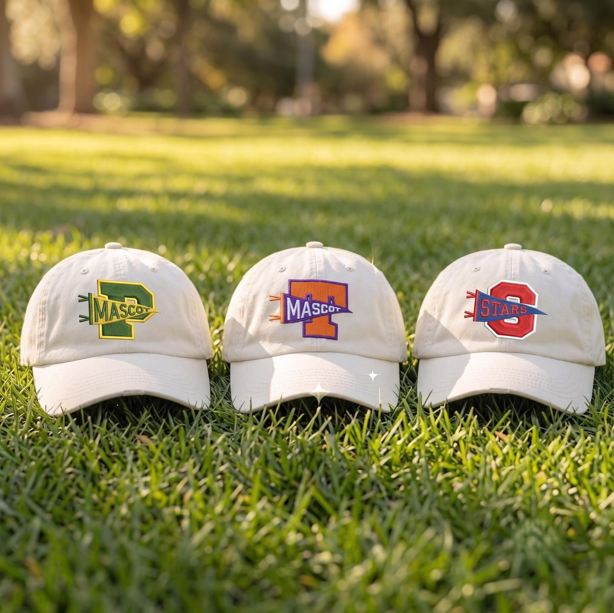 Personalized Mascot Hat, Custom Team Mascot Cap, Embroidered School Spirit Hat, Custom Sports Team Dad Hat, Game Day Baseball Cap Gift
