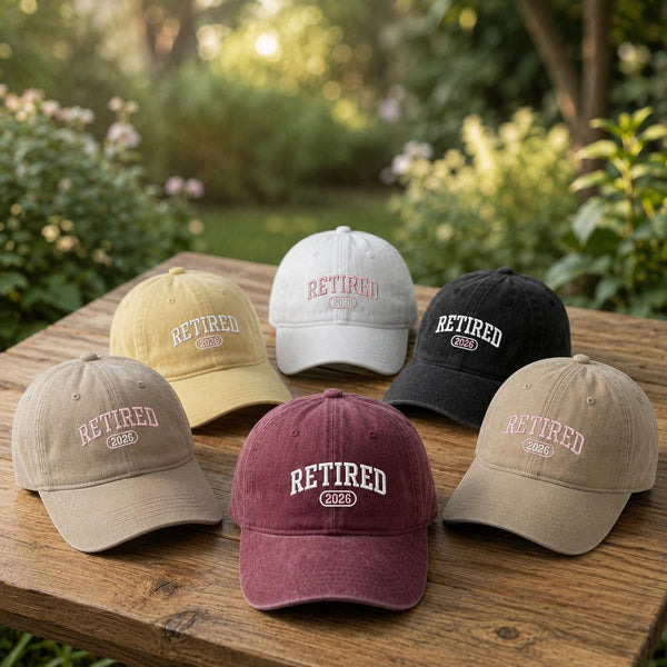 Personalized Retirement 2026 Embroidered Hat, Custom Retired Baseball Cap, Retirement Gift