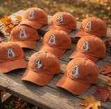 Custom Ghost Dog Embroidered Hat, Halloween Pumpkin Dog Dad Hat, Spooky Dog Mom Baseball Cap, Autumn Fall Embroidered Hat Gift for Dog Lover