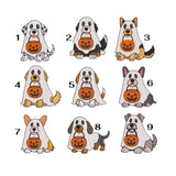 Custom Ghost Dog Embroidered Hat, Halloween Pumpkin Dog Dad Hat, Spooky Dog Mom Baseball Cap, Autumn Fall Embroidered Hat Gift for Dog Lover