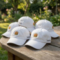 Custom Name Hamburger Embroidered Baseball Cap, Personalized Burger Dad Hat, Cute Foodie Gift, Custom Name White Embroidered Hat