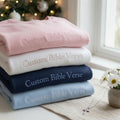 Custom Bible Verse Embroidered Sweatshirt, Personalized Religious Scripture Crewneck