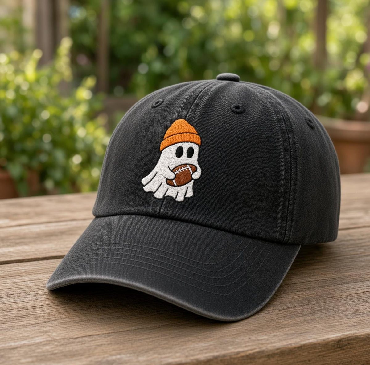 Custom Sports Ghost Embroidered Hat, Funny Halloween Basketball Tennis Baseball Dad Hat, Spooky Season Baseball Cap, Halloween Sports Gift