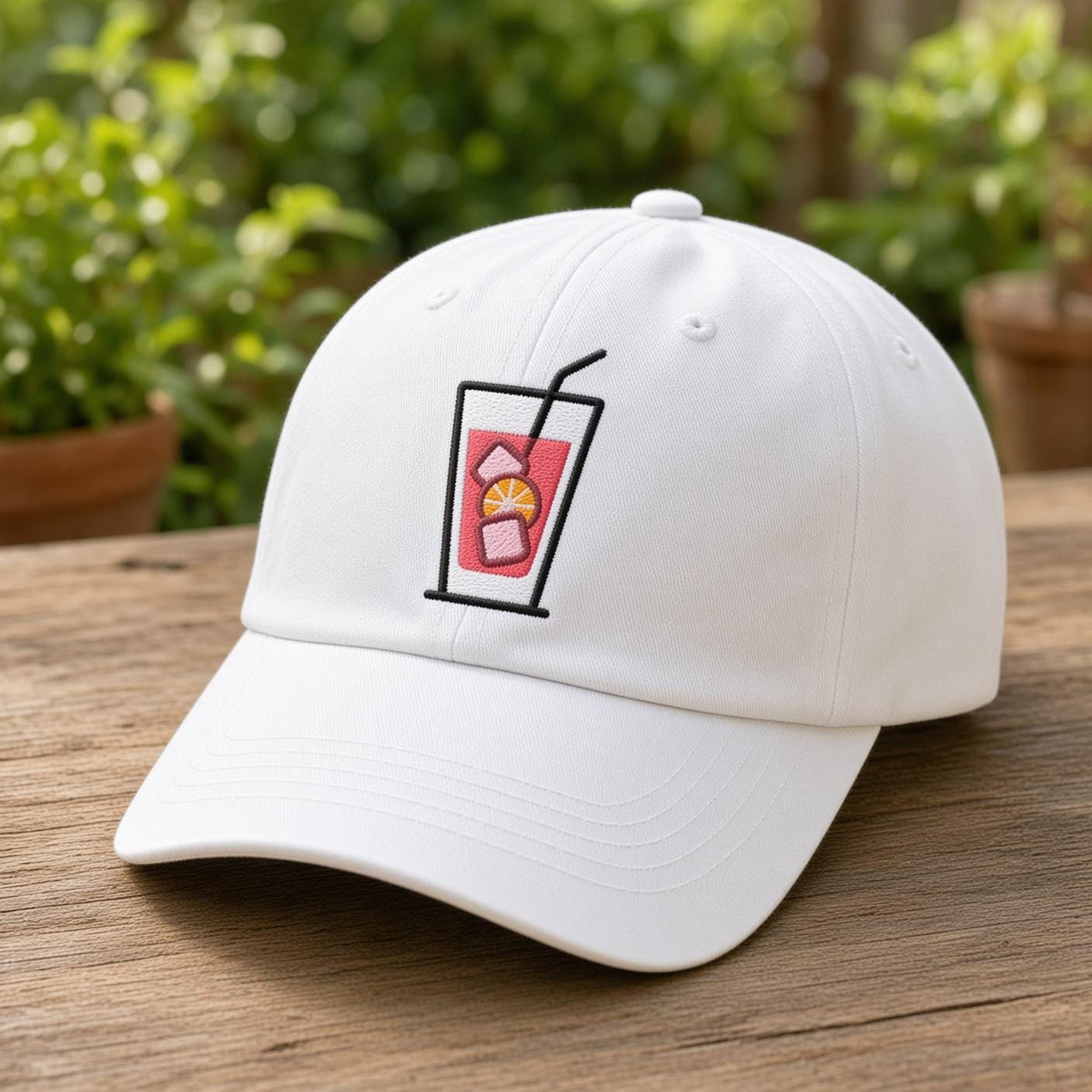 Custom Cocktail Embroidered Hat, Cute Pink Margarita Drink Dad Hat, Summer Beach Vacation Baseball Cap, Bachelorette Girls Trip Party Gift