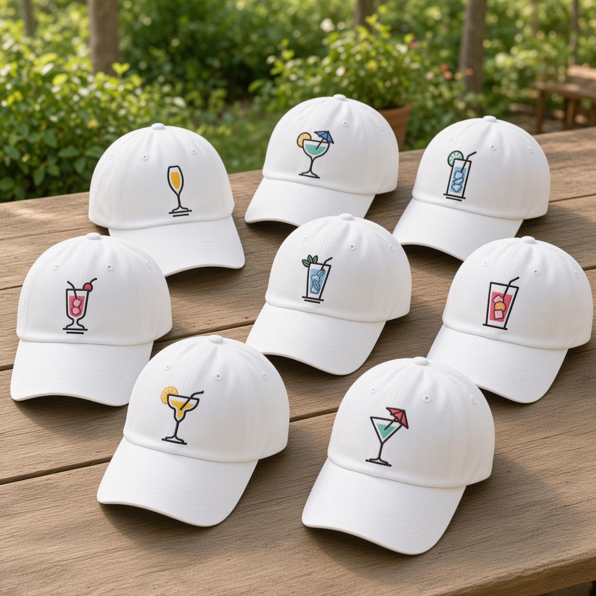Custom Cocktail Embroidered Hat, Cute Pink Margarita Drink Dad Hat, Summer Beach Vacation Baseball Cap, Bachelorette Girls Trip Party Gift