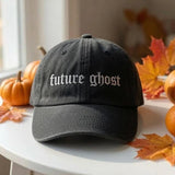 Future Ghost Embroidered Hat - Spooky Gothic Halloween Dad Cap