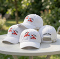 Custom Names Lobster Couples Embroidered Hat, Personalized Anniversary Date Baseball Cap, Custom Engagement Gift, Matching Couple Dad Hat
