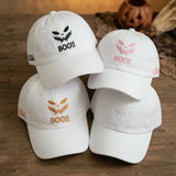 Personalized Halloween Face Embroidered Hat, Custom Name Spooky Baseball Cap, Fall Gift