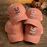 Personalized Halloween Face Embroidered Hat, Custom Name Spooky Baseball Cap, Fall Gift