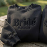 First Halloween Bride Groom Bachelorette Embroidered Shirt, Custom Matching Couple Shirts, Personalized Halloween Wedding Tee, Newlywed Gift