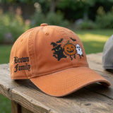 Embroidered Halloween Icons Ghost Washed Cap, Halloween Boo Hat, Halloween Spooky Season, Cute Baseball Cap, Halloween Gifts