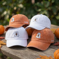 Custom Name Coffee Ghost Embroidered Hat, Personalized Halloween Ghost Baseball Cap, Cute Spooky Season Iced Coffee Vintage Dad Hat