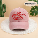 Custom Touchdown Season Embroidered Hat - Vintage Game Day Football Cap