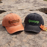 Embroidered Halloween Goosebumps Washed Hat, Haunted House Cap, Horror Graphic Cap, Halloween Movie Cap, Spooky Season Cap