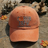Personalized Cousin Crew Halloween Washed Hat, Haunted House Cap, Horror Graphic Cap, Halloween Movie Cap, Spooky Season Cap