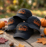 Custom Name Halloween Family Embroidered Hat, Personalized Mom Dada Pappa Gigi Baseball Cap, Spooky Bats Vintage Washed Family Dad Hat