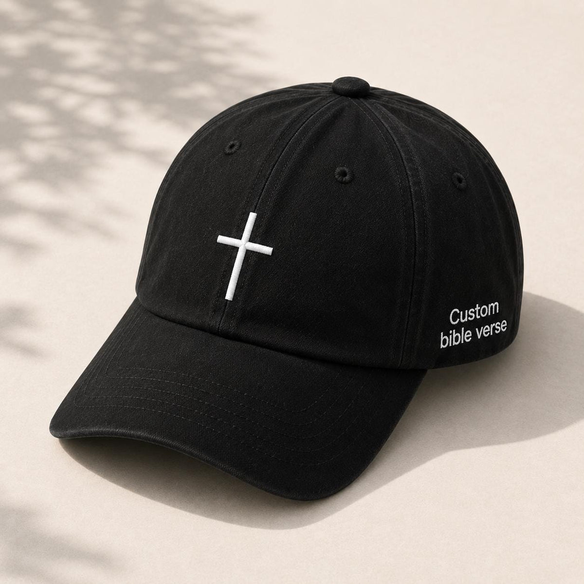 Embroidered Cross Dad Hat, Minimalist Christian Baseball Hat, Religious Faith Gift, Unisex Spiritual Headwear For Everyday
