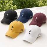 Embroidered Cross Dad Hat, Minimalist Christian Baseball Hat, Religious Faith Gift, Unisex Spiritual Headwear For Everyday