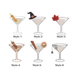 Custom Halloween Cocktail Embroidered Hat, Spooky Martini Dad Hat, Cute Witchy Drink White Baseball Cap, Fall Season Girls Trip Party Gift