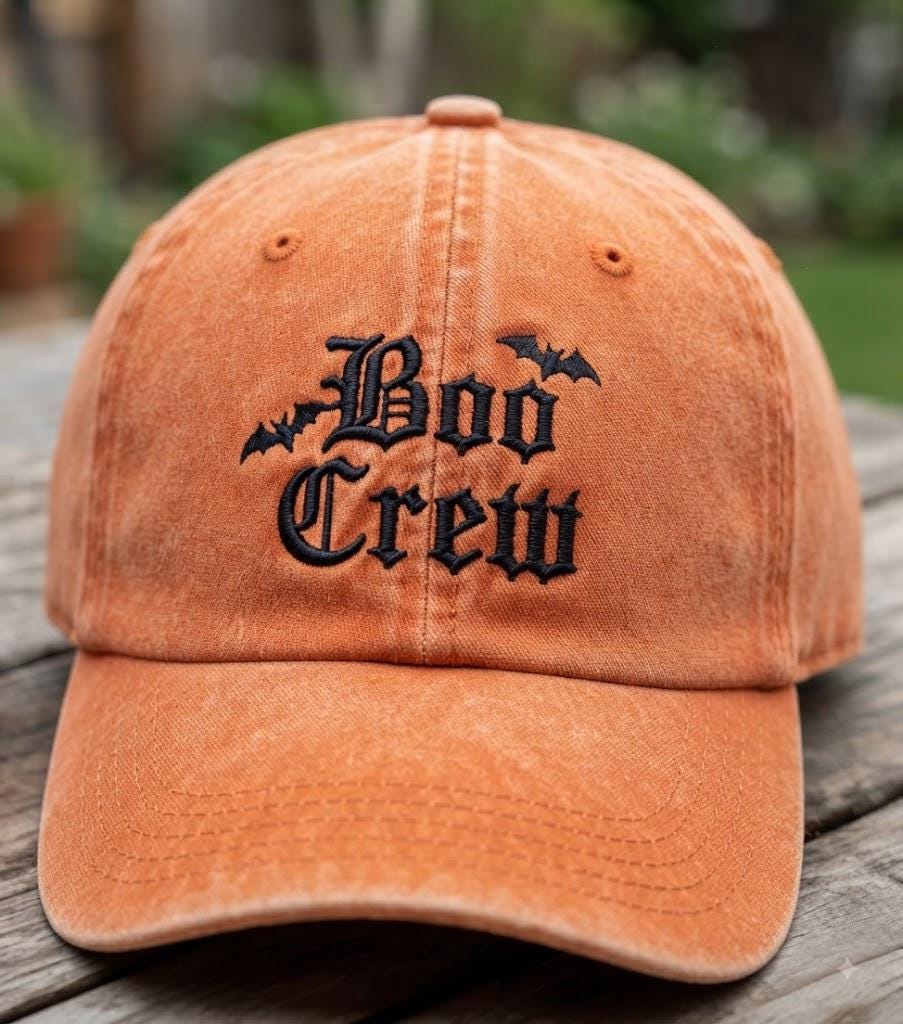 Boo Crew Group Embroidered Hat - Matching Halloween Squad Dad Cap