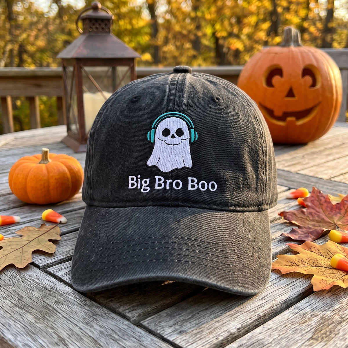 Custom Matching Family Ghost Halloween Hat, Papa Ghost Mama Ghost Embroidered Dad Hat, Mini Boo Cute Spooky Baseball Cap Family Gift