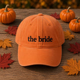 The Bride And The Coven Bachelorette Group Embroidered Hat, Til Death Do Us Party Halloween Favors, Gothic Bride Cap, Skeleton Accessory