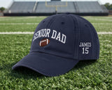 Senior Football Mom & Dad Embroidered Cap - Varsity Senior Night Sports Hat