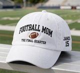 Custom Football Mom Embroidered Hat - The Final Quarter Senior Night Cap