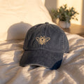 Bee Embroidered Dad Hat, Minimalist Washed Cotton Baseball Cap, Nature Lover Gift