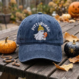 Pittsburgh Football Ghost Embroidered Baseball Cap