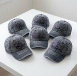 Custom Family Halloween Embroidered Hat, Personalized Witch Hat Mama Dad Brother Sister Baseball Cap, Spooky Season Green Dad Hat Gift