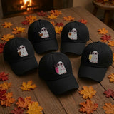 Summer Ghost Embroidered Hat, Iced Coffee Boba Tea Ghost Baseball Cap, Cute Beach Gift