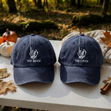 Skeleton Hand Bride Embroidered Hat, Halloween Bachelorette Baseball Cap, Spooky Bridal Party Gift