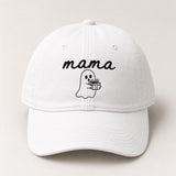 Matching Ghost Mom and Dad Embroidered Hats, Halloween Family Baseball Caps, Parent Gift