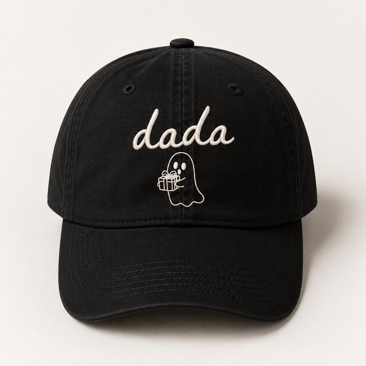 Matching Ghost Mom and Dad Embroidered Hats, Halloween Family Baseball Caps, Parent Gift