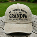 Personalized Grandpa Embroidered Hat, Custom Grandkids Names Dad Hat, Gift for Grandfather