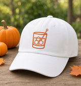 Custom Embroidered Cocktail Hat, Minimalist Drink Outline Dad Hat, Espresso Martini Margarita White Baseball Cap, Bachelorette Party Gift