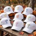 Custom Embroidered Cocktail Hat, Minimalist Drink Outline Dad Hat, Espresso Martini Margarita White Baseball Cap, Bachelorette Party Gift