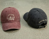 Custom Camping Embroidered Hat, Personalized Location and Year Baseball Cap, Outdoor Trip Gift