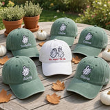 Custom Name Ghost Embroidered Hat - Halloween Bachelorette Gift