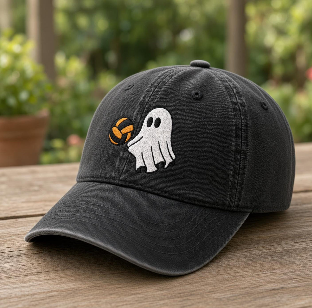 Custom Sports Ghost Embroidered Hat, Funny Halloween Basketball Tennis Baseball Dad Hat, Spooky Season Baseball Cap, Halloween Sports Gift
