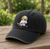 Custom Sports Ghost Embroidered Hat, Funny Halloween Basketball Tennis Baseball Dad Hat, Spooky Season Baseball Cap, Halloween Sports Gift