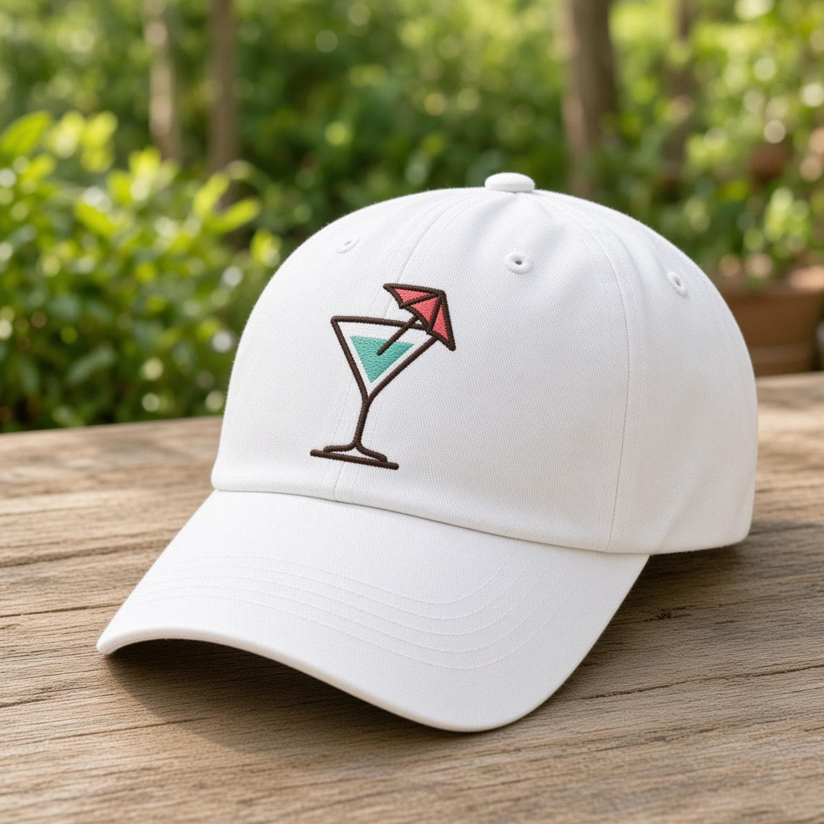 Custom Cocktail Embroidered Hat, Cute Pink Margarita Drink Dad Hat, Summer Beach Vacation Baseball Cap, Bachelorette Girls Trip Party Gift