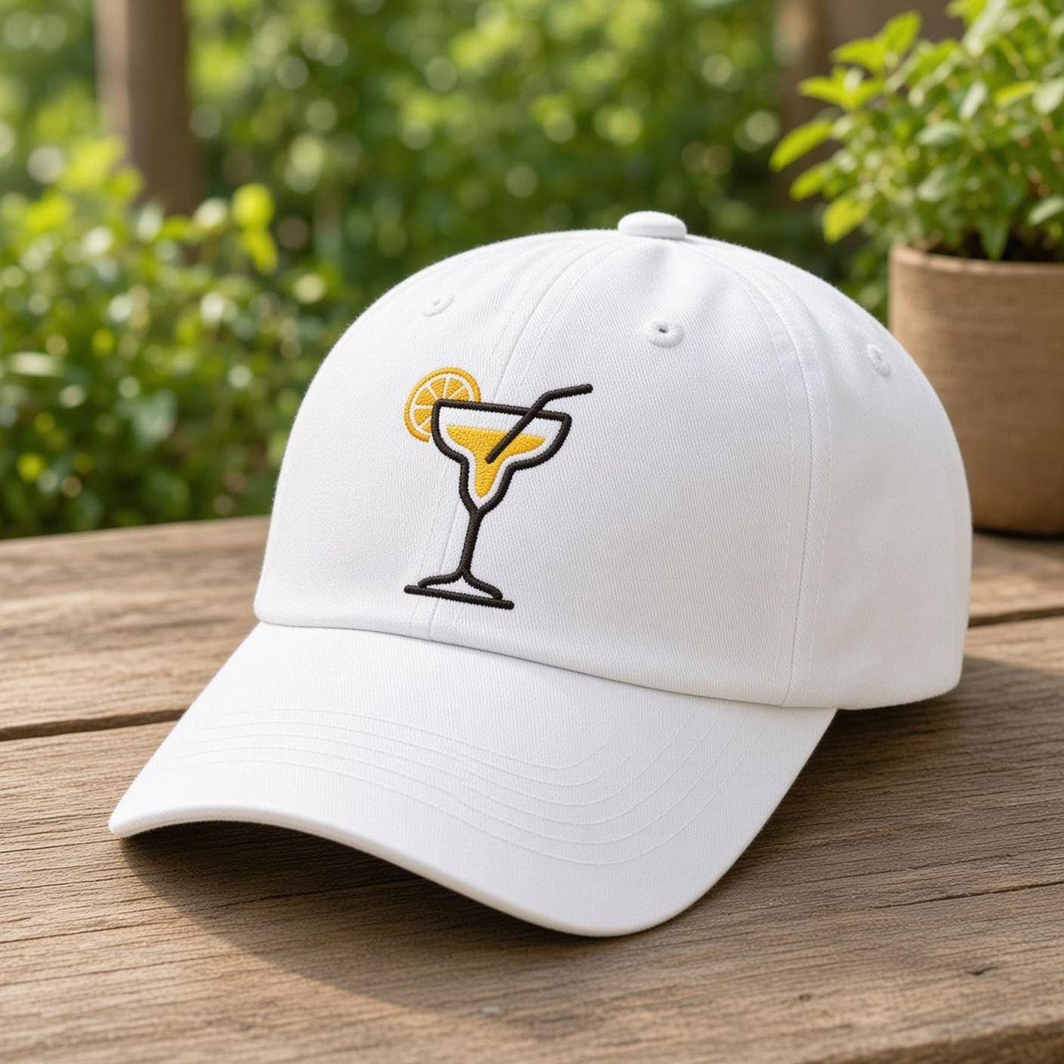 Custom Cocktail Embroidered Hat, Cute Pink Margarita Drink Dad Hat, Summer Beach Vacation Baseball Cap, Bachelorette Girls Trip Party Gift