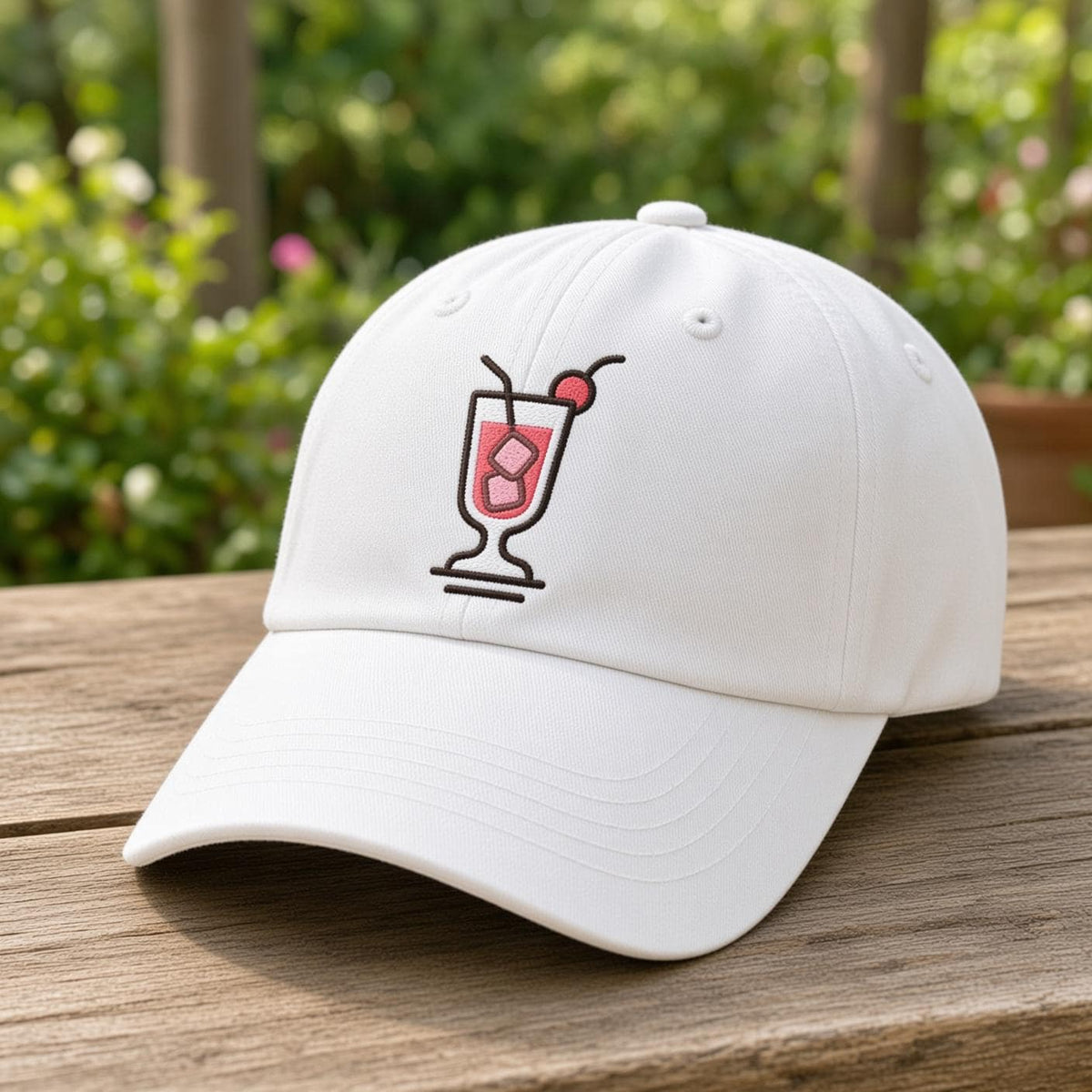 Custom Cocktail Embroidered Hat, Cute Pink Margarita Drink Dad Hat, Summer Beach Vacation Baseball Cap, Bachelorette Girls Trip Party Gift