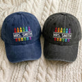 Personalized Embroidered Teacher Hat, Custom Name Back to School Cap